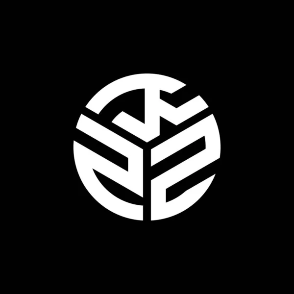 Kzz Letter Logo Design Black Background Kzz Creative Initials Letter — Stock Vector