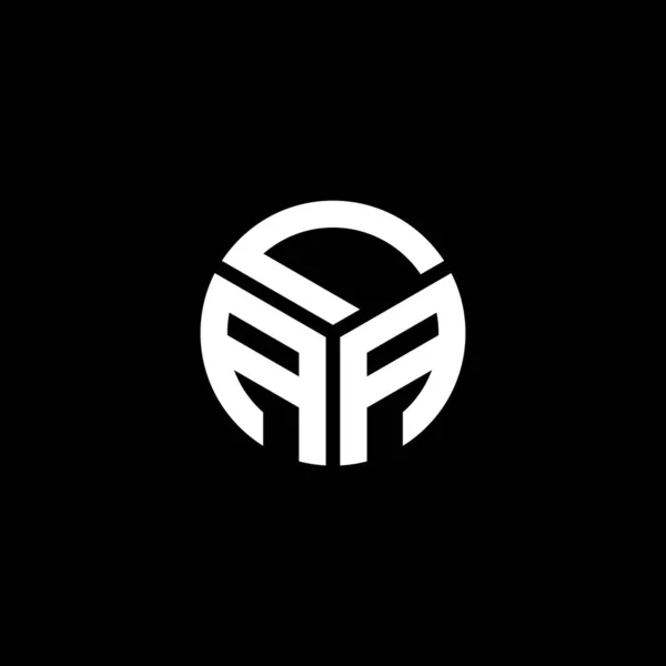 Дизайн Логотипа Laa Чёрном Фоне Laa Креативные Инициалы Буква Логотип — стоковый вектор