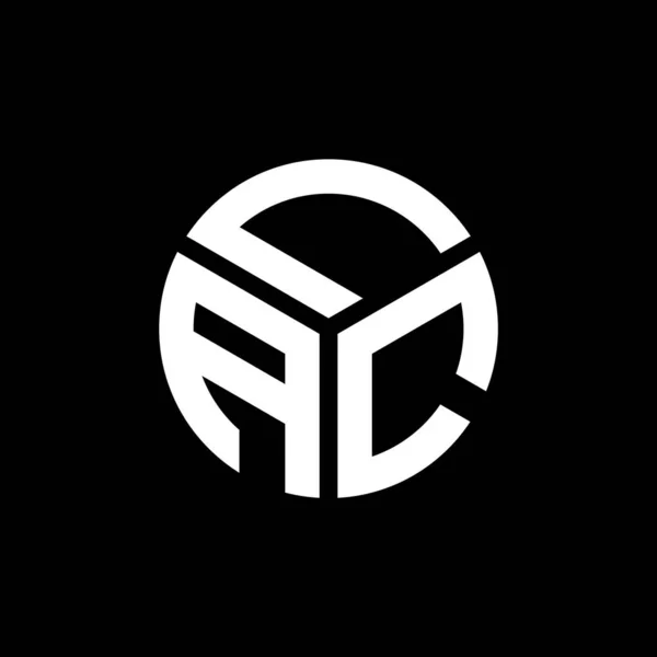 Diseño Del Logotipo Letra Lac Sobre Fondo Negro Lac Iniciales — Vector de stock