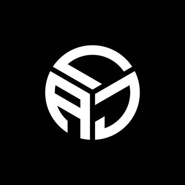 Projekt Logo Litery Laj Czarnym Tle Laj Twórcze Inicjały Koncepcja — Wektor stockowy