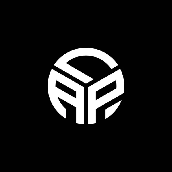 Lap Буква Дизайн Логотипа Черном Фоне Lap Творческие Инициалы Буквы — стоковый вектор