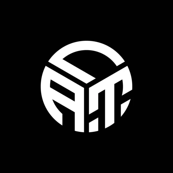 Projekt Logo Litery Lat Czarnym Tle Lat Twórcze Inicjały Koncepcja — Wektor stockowy