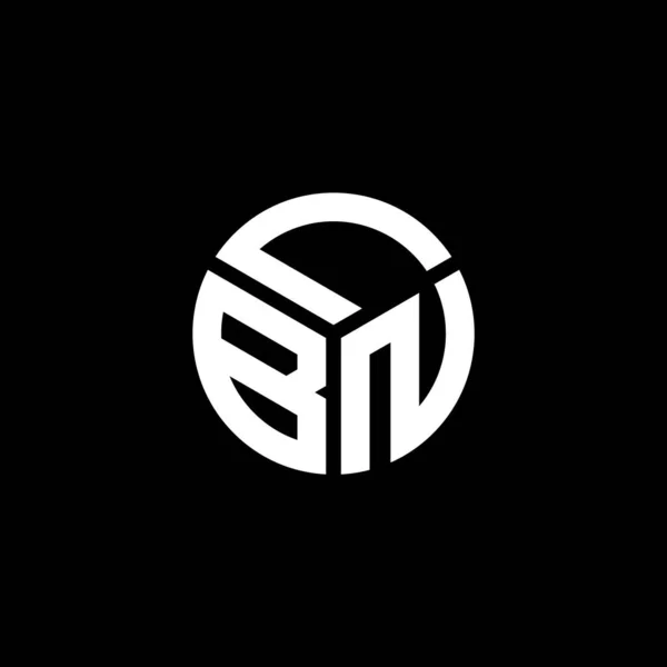 Lbn Lettera Logo Design Sfondo Nero Lbn Creativo Iniziali Lettera — Vettoriale Stock