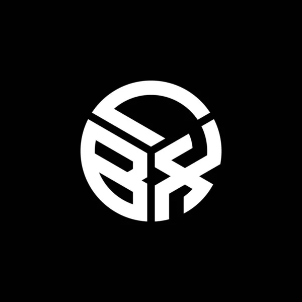 Diseño Del Logotipo Letra Lbx Sobre Fondo Negro Lbx Iniciales — Vector de stock
