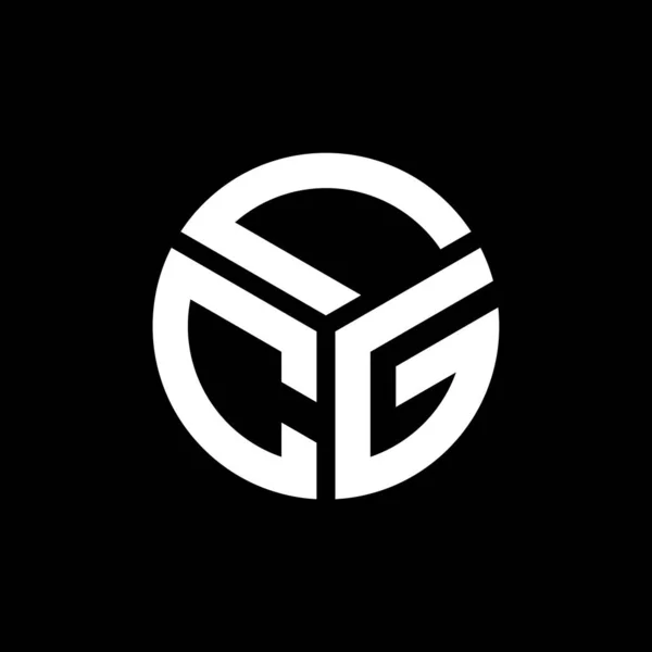 Lcg Letter Logo Ontwerp Zwarte Achtergrond Lcg Creatieve Initialen Letter — Stockvector