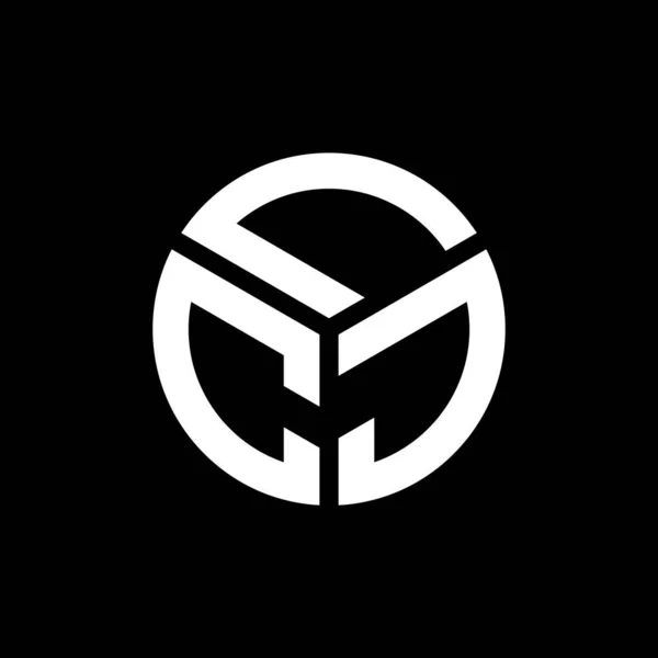 Projekt Logo Litery Lcj Czarnym Tle Lcj Twórcze Inicjały Koncepcja — Wektor stockowy