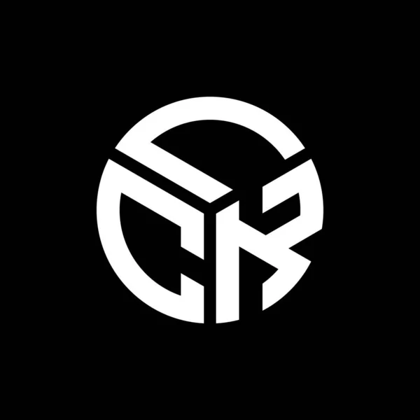 Diseño Del Logotipo Letra Lck Sobre Fondo Negro Lck Iniciales — Archivo Imágenes Vectoriales