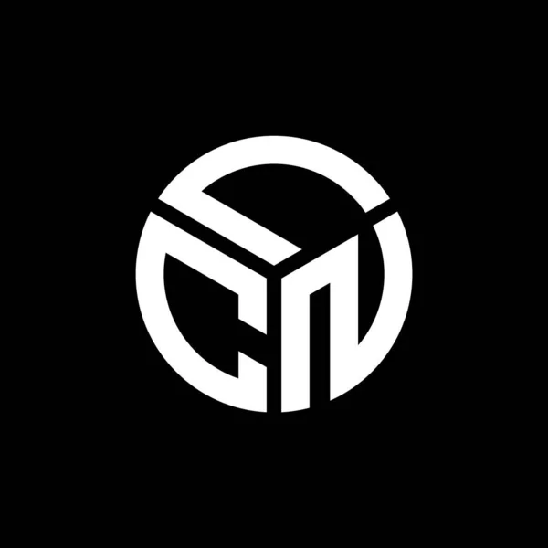 Diseño Del Logotipo Letra Lcn Sobre Fondo Negro Lcn Iniciales — Vector de stock