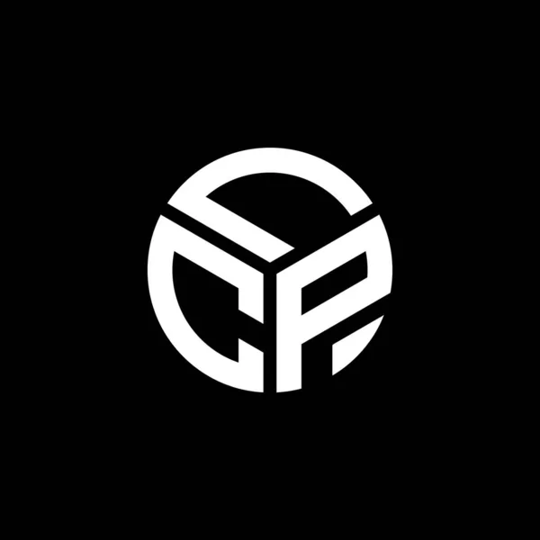Lcp Letter Logo Design Auf Schwarzem Hintergrund Lcp Kreative Initialen — Stockvektor