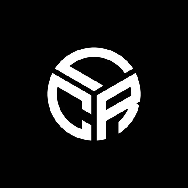 Lcr Logo Ontwerp Zwarte Achtergrond Lcr Creatieve Initialen Letter Logo — Stockvector