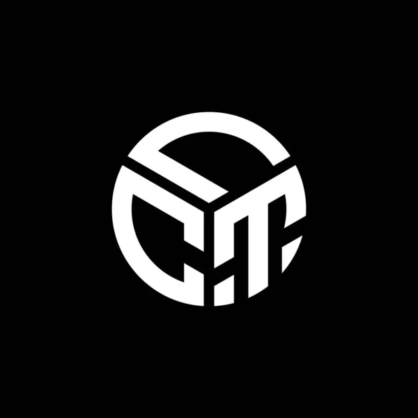 Projekt Logo Litery Lct Czarnym Tle Lct Twórcze Inicjały Koncepcja — Wektor stockowy