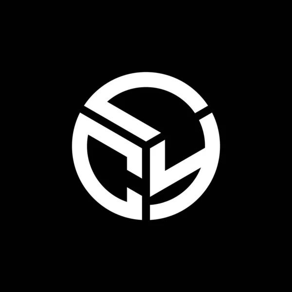 Σχεδιασμός Λογότυπου Lcy Γραμμάτων Μαύρο Φόντο Lcy Δημιουργική Αρχικά Γράμμα — Διανυσματικό Αρχείο