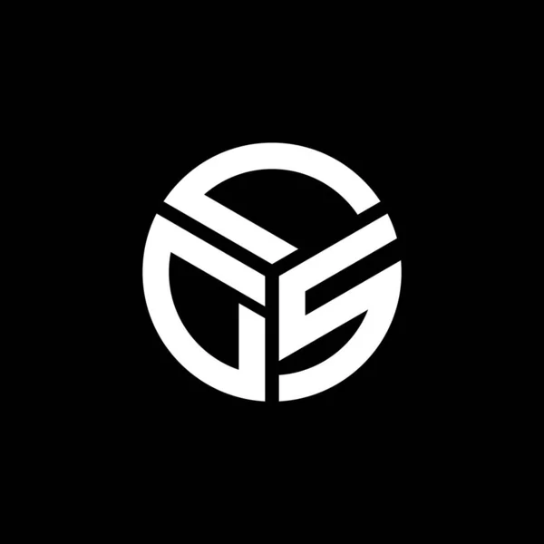 Дизайн Логотипа Lds Чёрном Фоне Творческие Инициалы Lds Буквенно Обозначают — стоковый вектор