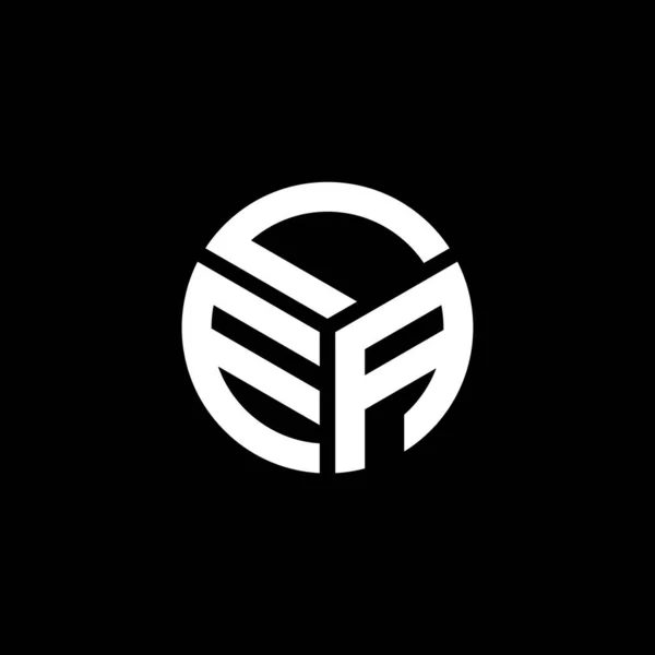 Lea Diseño Del Logotipo Letra Sobre Fondo Negro Lea Iniciales — Vector de stock