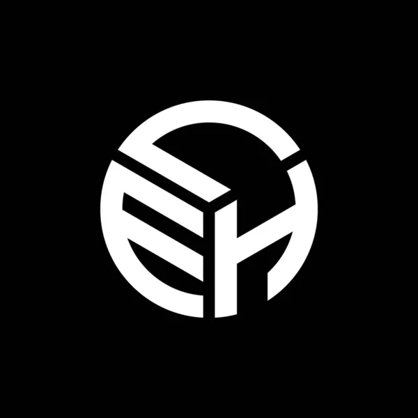 Leh Letter Logo Design Auf Schwarzem Hintergrund Leh Kreative Initialen — Stockvektor