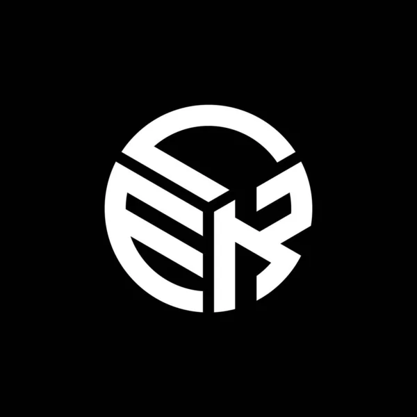 Дизайн Логотипа Lek Чёрном Фоне Концепция Логотипа Инициалами Lek Дизайн — стоковый вектор