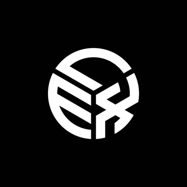 Lex Letter Logo Ontwerp Zwarte Achtergrond Lex Creatieve Initialen Letter — Stockvector