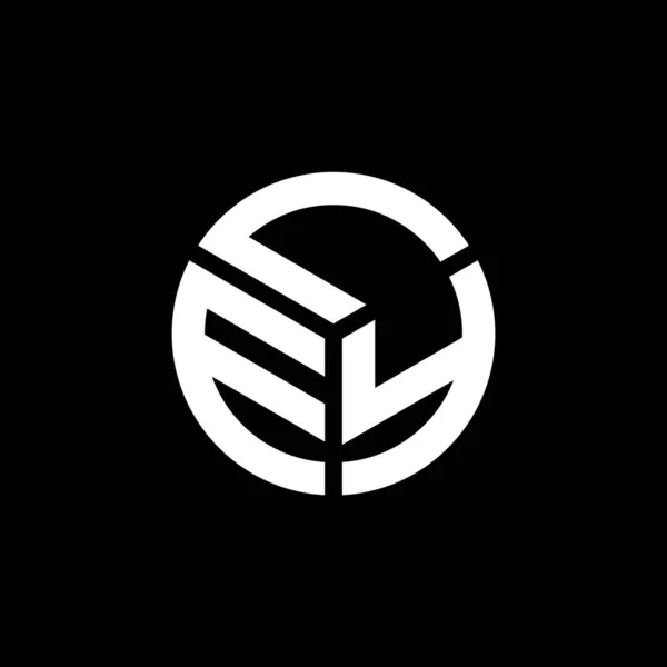Projekt Logo Litery Ley Czarnym Tle Ley Twórcze Inicjały Koncepcja — Wektor stockowy