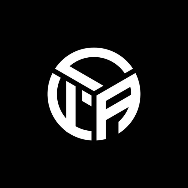Дизайн Логотипа Lfa Чёрном Фоне Концепция Логотипа Инициалами Lfa Дизайн — стоковый вектор