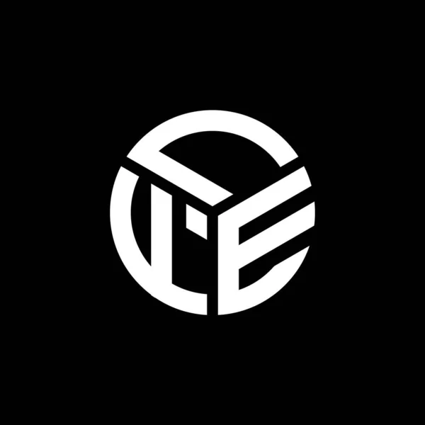 Diseño Del Logotipo Letra Lfe Sobre Fondo Negro Lfe Iniciales — Vector de stock