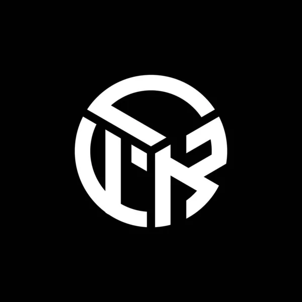 Lfk Lettre Logo Design Sur Fond Noir Lfk Initiales Créatives — Image vectorielle