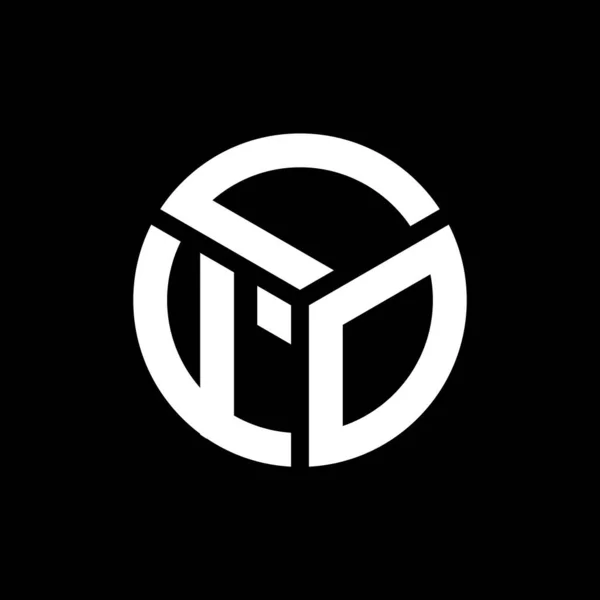 Lfo Letter Logo Design Black Background Lfo Creative Initials Letter — Stock Vector