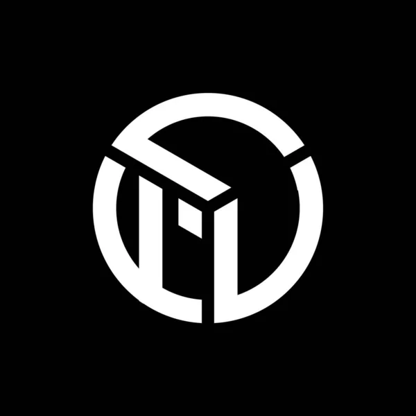 Lfu Letter Logo Design Black Background Lfu Creative Initials Letter — Stock Vector