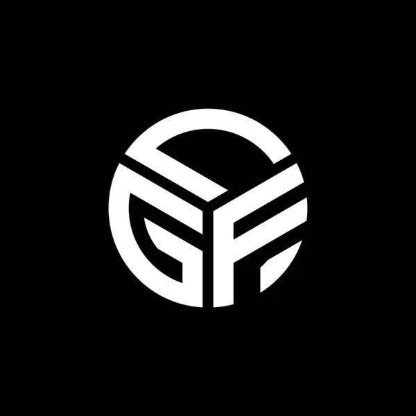 黒を基調としたLgf文字ロゴデザイン Lgfクリエイティブイニシャルレターロゴコンセプト Lgf文字デザイン — ストックベクタ