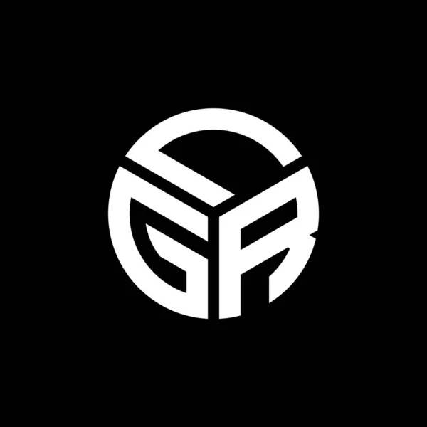 Lgr Logo Ontwerp Zwarte Achtergrond Lgr Creatieve Initialen Letter Logo — Stockvector
