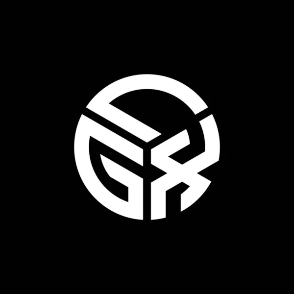 Lgx Harfi Logo Tasarımı Siyah Arka Planda Lgx Yaratıcı Harflerin — Stok Vektör