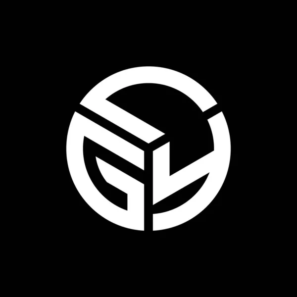 Логотип Lgy Чёрном Фоне Lgy Творческие Инициалы Буква Логотип Концепция — стоковый вектор