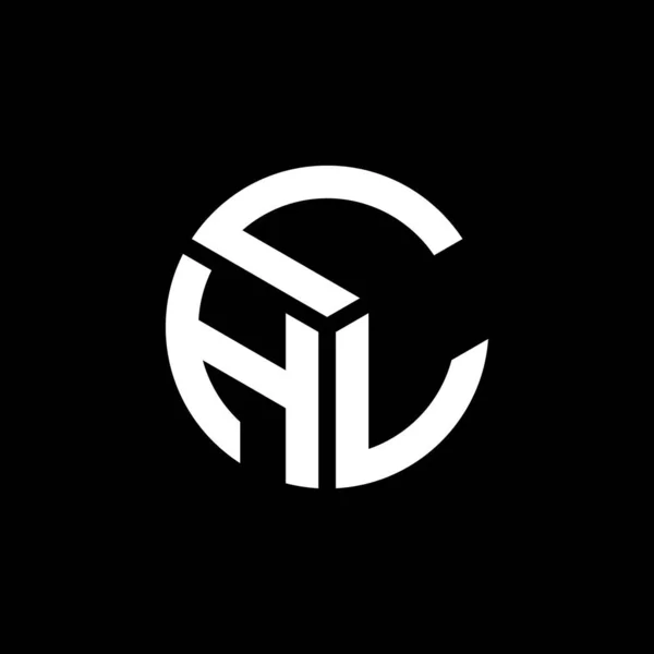 Lhl Letter Logo Ontwerp Zwarte Achtergrond Lhl Creatieve Initialen Letter — Stockvector