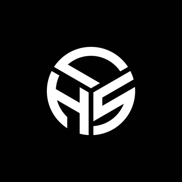 Projekt Logo Litery Lhs Czarnym Tle Lhs Twórcze Inicjały Koncepcja — Wektor stockowy