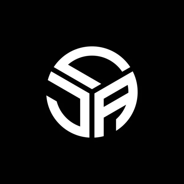Lja Logo Ontwerp Zwarte Achtergrond Lja Creatieve Initialen Letter Logo — Stockvector