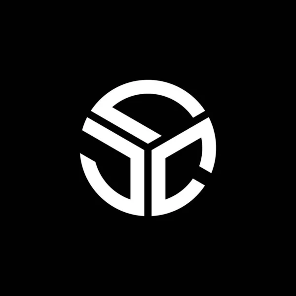 Ljc Harf Logosu Tasarımı Siyah Arka Planda Ljc Yaratıcı Harflerin — Stok Vektör