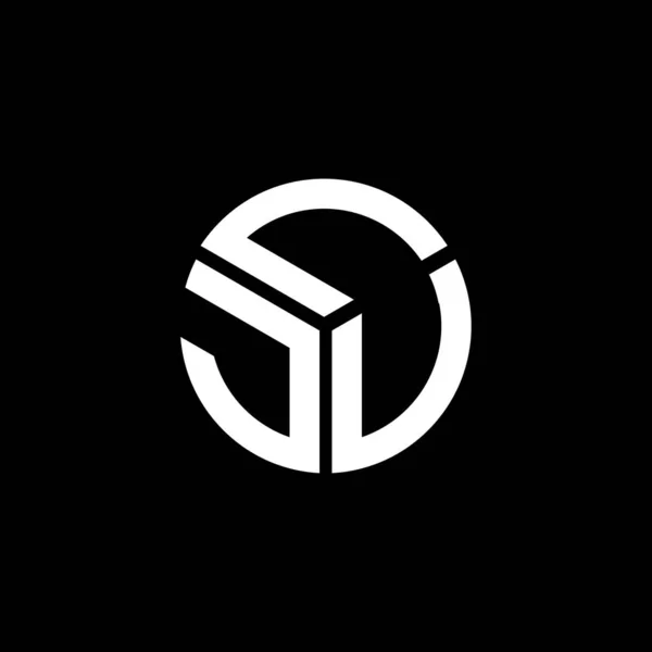 Ljv Harf Logosu Tasarımı Siyah Arka Planda Ljv Yaratıcı Harflerin — Stok Vektör