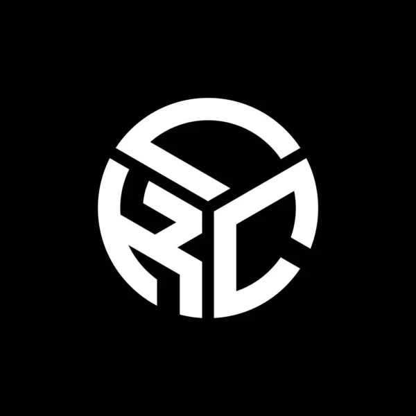 Lkc Design Logotipo Carta Fundo Preto Lkc Iniciais Criativas Conceito —  Vetores de Stock