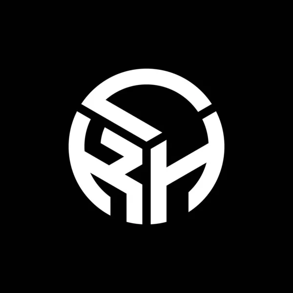 Diseño Del Logotipo Letra Lkh Sobre Fondo Negro Lkh Iniciales — Vector de stock