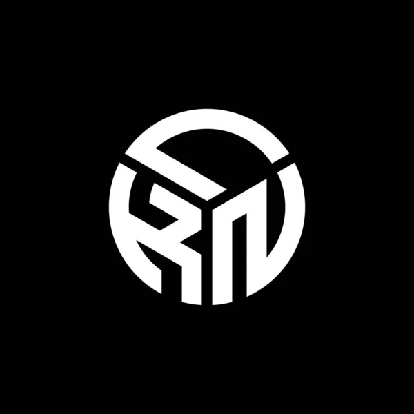 Lkn Design Logotipo Carta Fundo Preto Lkn Iniciais Criativas Conceito — Vetor de Stock
