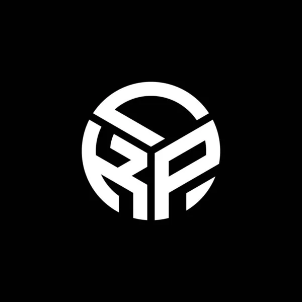 Lkp Letter Logo Design Auf Schwarzem Hintergrund Lkp Kreative Initialen — Stockvektor
