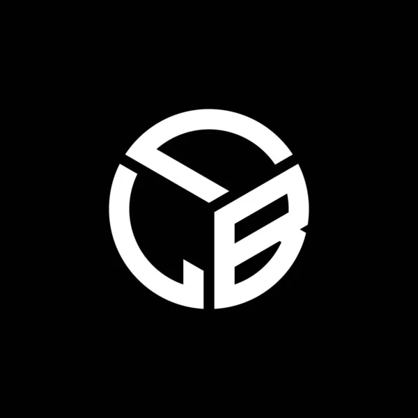ブラックを基調としたLlbレターロゴデザイン Llbクリエイティブイニシャルレターロゴコンセプト Llb手紙デザイン — ストックベクタ