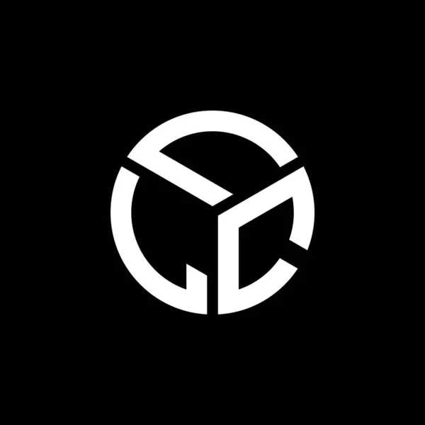 Логотип Llc Чёрном Фоне Llc Креативные Инициалы Буквенная Концепция Логотипа — стоковый вектор