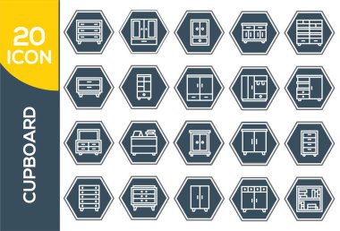 Kozmetikle İlgili Basit Vektör Satırı Simgeleri. 