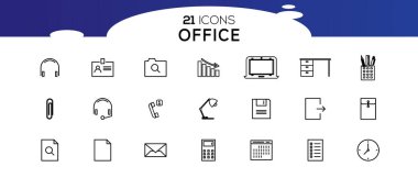 Ofise İlişkili Vektör Satırı Simgelerinin Basit Kümesi. 