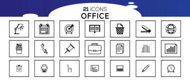Ofise İlişkili Vektör Satırı Simgelerinin Basit Kümesi. 