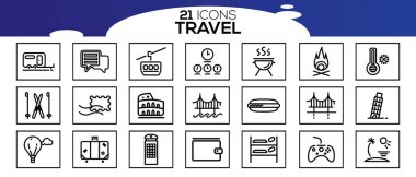 Tur ve seyahat ana hatları simgesi vektör çizimi.
