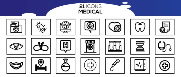 Medizinische Vektor Symbole Gesetzt — Stockvektor