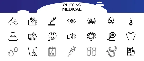 Medizinische Vektor Symbole Gesetzt — Stockvektor