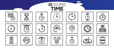 Müşteri memnuniyetinin Basit Kümesi İlgili Vektör Satırı Simgeleri. 