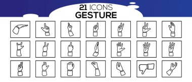 Vektör dokunmatik ekran simgeleri ince çizgi biçiminde simgeler.